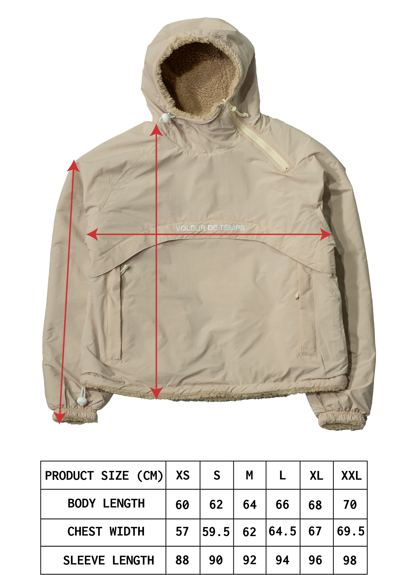 REVERSIBLE FLEECE JACKET (FAWN)