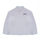 PINSTRIPE BOXY SHIRT - WEEKDAY GREY