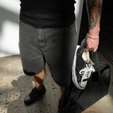 WASHED DENIM SHORT