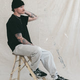 PLEATED SWEATPANTS (PAIL GREY)
