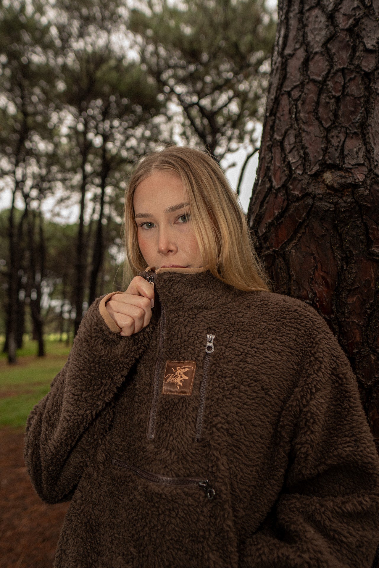 VOLEUR QUARTER ZIP UTILITY FLEECE (FOREST BROWN)