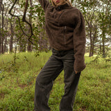 VOLEUR QUARTER ZIP UTILITY FLEECE (FOREST BROWN)