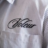PINSTRIPE BOXY SHIRT - WEEKDAY GREY