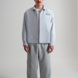 PINSTRIPE BOXY SHIRT - WEEKDAY GREY