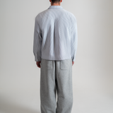 PINSTRIPE BOXY SHIRT - WEEKDAY GREY