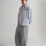 PINSTRIPE BOXY SHIRT - WEEKDAY GREY